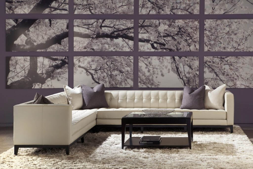 Luxe leather sectional sofa