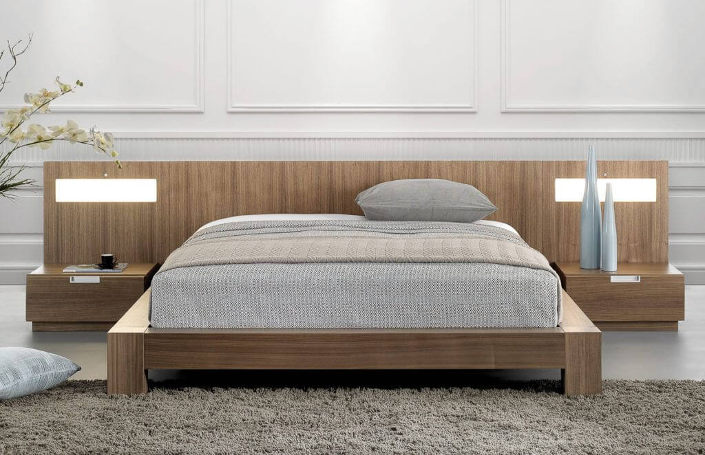 Beds Scandinavian Design Leather, Scandinavian Platform Bed King